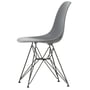 Vitra - Eames Plastic Side Chair DSR RE, basic mørk / granitgrå (filtglider basic dark)