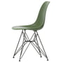 Vitra - Eames Plastic Side Chair DSR RE, basic dark / forest (filt gliders basic dark)