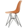 Vitra - Eames Plastic Side Chair DSR RE, basic mørk/rustorange (filtglider basic dark)