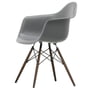 Vitra - Eames Plastic Armchair DAW RE, mørk ahorn/granitgrå (filtglider basic dark)