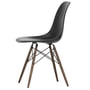 Vitra - Eames Plastic Side Chair DSW RE, mørk ahorn / dyb sort (filt gliders basic dark)