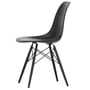 Vitra - Eames Plastic Side Chair DSW RE, ahornsort / dyb sort (filtglider basic dark)