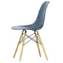 Vitra - Eames Plastic Side Chair DSW RE, gullig ahorn / havblå (hvide filtglidere)
