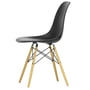 Vitra - Eames Plastic Side Chair DSW RE, gullig ahorn / dyb sort (hvide filtglidere)