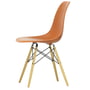 Vitra - Eames Plastic Side Chair DSW RE, gullig ahorn / rusten orange (hvide filtglidere)