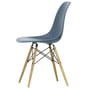 Vitra - Eames Plastic Side Chair DSW RE, honningfarvet ask / havblå (hvide filtglidere)
