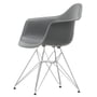 Vitra - Eames Plastic Armchair DAR RE, forkromet / granitgrå (filtglider basic dark)