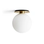 Audo - TR væg- og loftlampe, messing / lampe mat opal