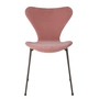 Fritz Hansen - Serie 7 stol, fuldpolstret, brun bronze / Velvet Belfast misty rose