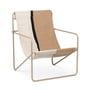 ferm Living - Desert Lounge Chair, cashmere /jord