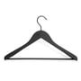 Hay - Soft coat hanger med bridge, sort (sæt med 4)