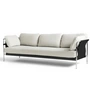 HAY - Can 2. 0 sofa, 3-personers, krom / lærred naturlig / Linara 311