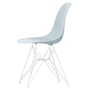 Vitra - Eames Plastic Side Chair DSR RE, hvid / isgrå (hvide filtglidere)