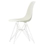 Vitra - Eames Plastic Side Chair DSR RE, hvid / pebble (hvide filt glidere)