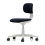 Vitra - Rookie kontorstol, blød grå / Volo natblå (hjul på hårdt gulv)