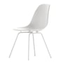 Vitra - Eames Plastic Side Chair DSX, hvid / hvid (filt gliders hvid)