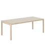 Muuto - Workshop spisebord, 200 x 92 cm, eg / linoleum varm grå