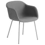 Muuto - Fiber chair tube base, grå / remix 133