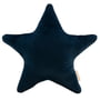 Nobodinoz - Aristote star fløjlspude, 40 x 40 cm, natblå