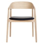 Andersen Furniture - AC2 stol, hvidpigmenteret eg / sort læder