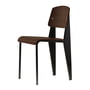 Vitra - Prouvé Standard stol, valnøddesort pigmenteret / kulsort (filt glidere)