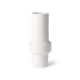 HKliving - Speckled clay vase lige, m, ø 13 x 32 h cm, hvid