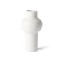 HKliving - Speckled clay vase round, m, ø 15 x 30,5 h cm, hvid