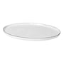 Broste copenhagen - Salt plade, oval, 38,5 x 26,5 cm, hvid / sort