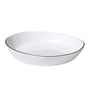 Broste copenhagen - Salt serveringsskål, 21,8 x 24 x h 4,2 cm, hvid / sort