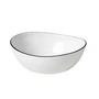 Broste copenhagen - Salt skål, 15,5 x 17 x h 6 cm, hvid / sort