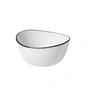 Broste copenhagen - Salt skål, 10 x 11 x h 5,5 cm, hvid / sort