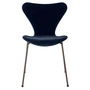 Fritz Hansen - Serie 7 stol, fuldpolstret, brun bronze / Velvet Belfast midnatsblå