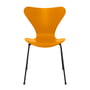 Fritz Hansen - Serie 7 stol, sort/askebrændt gul farvet