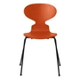 Fritz Hansen - Myrestolen, ask paradis orangefarvet / stel sort