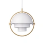 Gubi - Multi-Lite pendel S, Ø 22,5 cm, messing / hvid
