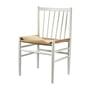 FDB Møbler - J80 stol, hvidlakeret bøg/naturvævet