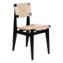 Gubi - C-Chair Dining Chair Paper Cord, sortbejdset eg