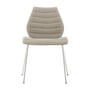 Kartell - Maui Soft stol, forkromet stål / Noma beige