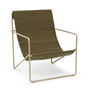 ferm Living - Desert Lounge Chair, cashmere /oliven