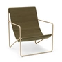 Ferm Living - Desert Lounge Chair, cashmere /oliven