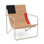 ferm Living - Desert Lounge Chair, cashmere /blok