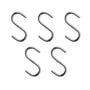 String - S kroge til metalhylder, rustfrit stål (sæt med 5)