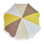 Jan Kurtz - Retro parasol Ø 200 cm, hvid / taupe / naturlig / gul