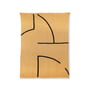 HKliving - Tæppe med stribet mønster, 130 x 170 cm, okker / sort