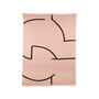 HKliving - Tæppe med stribet mønster, 130 x 170 cm, nøgen / sort
