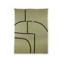 HKliving - Tæppe med stribet mønster, 130 x 170 cm, grøn / sort