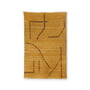 HKliving - Håndvævet tæppebomuld, 120 x 180 cm, okker / brun
