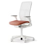 Wilkhahn - AT 187/71 Mesh kontor drejestol med sæde dybdeudvidelse, sæde Remix 2-653 / ryg hvid (hårdt gulv)