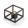 Philippi - Cubo fyrfadsholder til 1 fyrfadslys, 10 x 10 cm, sort