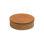 LindDNA - Wood Box med låg S, Ø 11 cm, naturlige eg / naturlig Bull